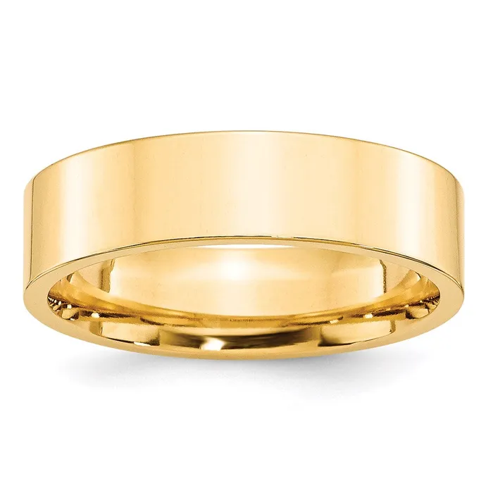 Goldia Rings Solid 14K Yellow Gold 6mm Standard Flat Comfort Fit MensWomens Wedding Band Ring Size 45 Goldia Rings Solid 14K Yellow Gold 6mm Standard Flat Comfort Fit MensWomens Wedding Band Ring Size 45