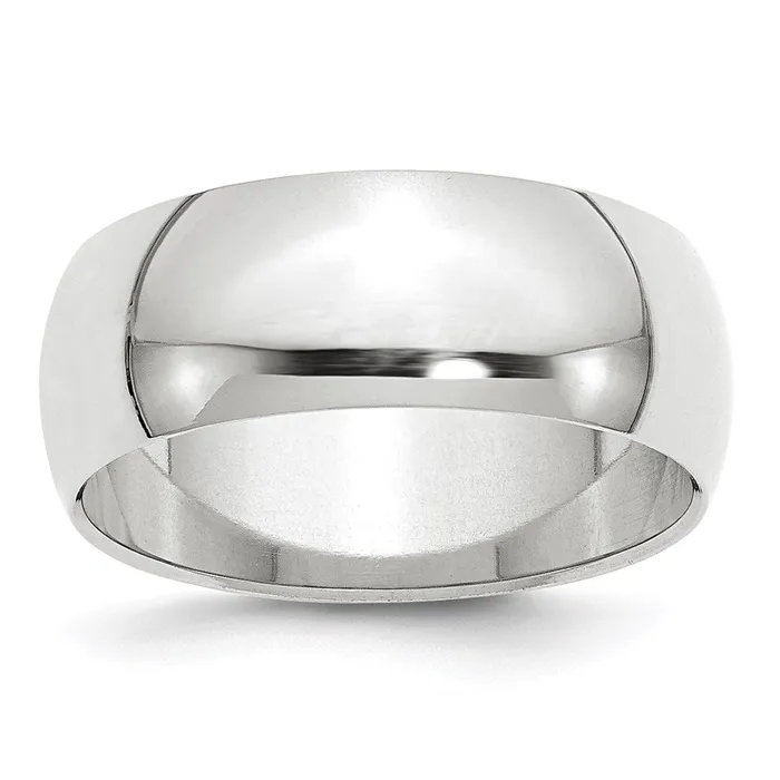 Goldia Rings Solid 14K Yellow Gold White Gold 8mm HalfRound MensWomens Wedding Band Ring Size 115 Goldia Rings Solid 14K Yellow Gold White Gold 8mm HalfRound MensWomens Wedding Band Ring Size 115