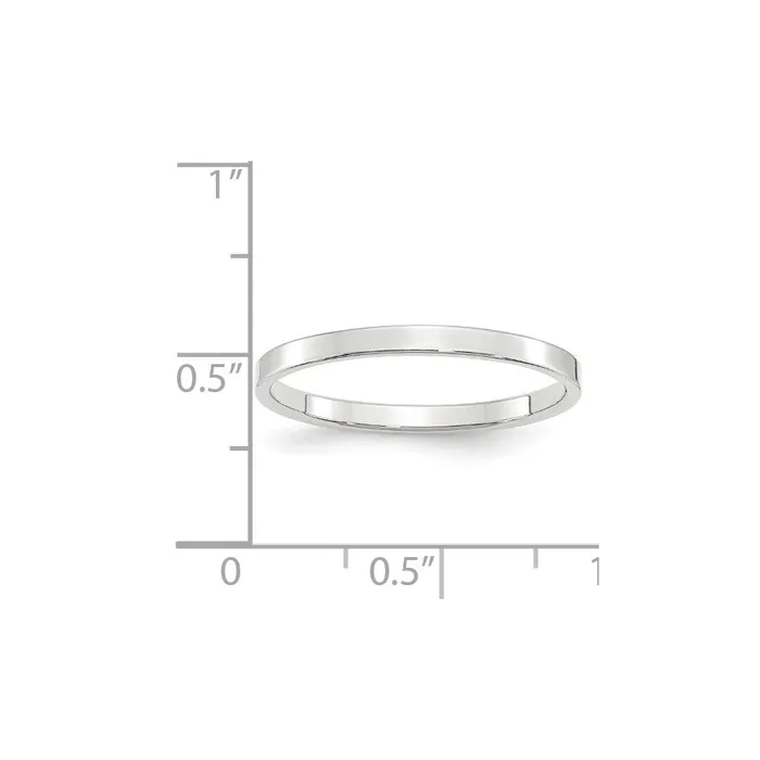 Goldia Rings Solid 18K White Gold 2mm Light Weight Flat MensWomens Wedding Band Ring Size 75 Goldia Rings Solid 18K White Gold 2mm Light Weight Flat MensWomens Wedding Band Ring Size 75