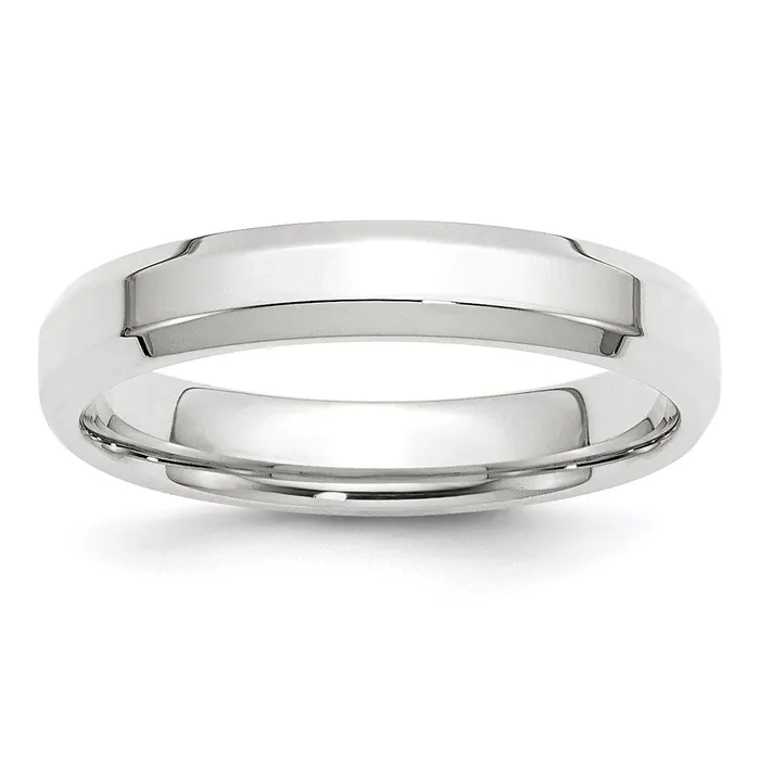Goldia Rings Solid 18K White Gold 4mm Bevel Edge Comfort Fit MensWomens Wedding Band Ring Size 13 Goldia Rings Solid 18K White Gold 4mm Bevel Edge Comfort Fit MensWomens Wedding Band Ring Size 13