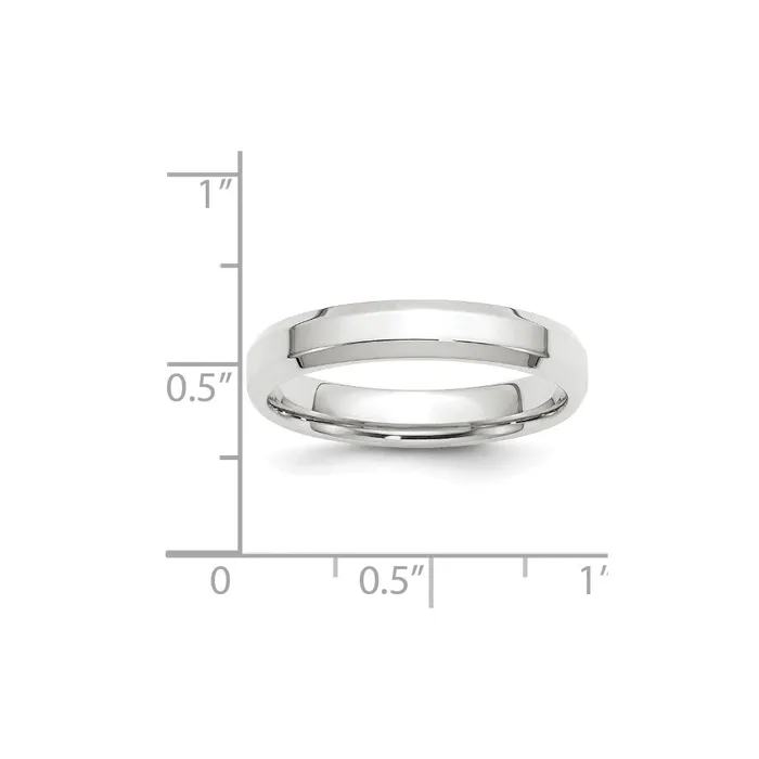 Goldia Rings Solid 18K White Gold 4mm Bevel Edge Comfort Fit MensWomens Wedding Band Ring Size 13 Goldia Rings Solid 18K White Gold 4mm Bevel Edge Comfort Fit MensWomens Wedding Band Ring Size 13