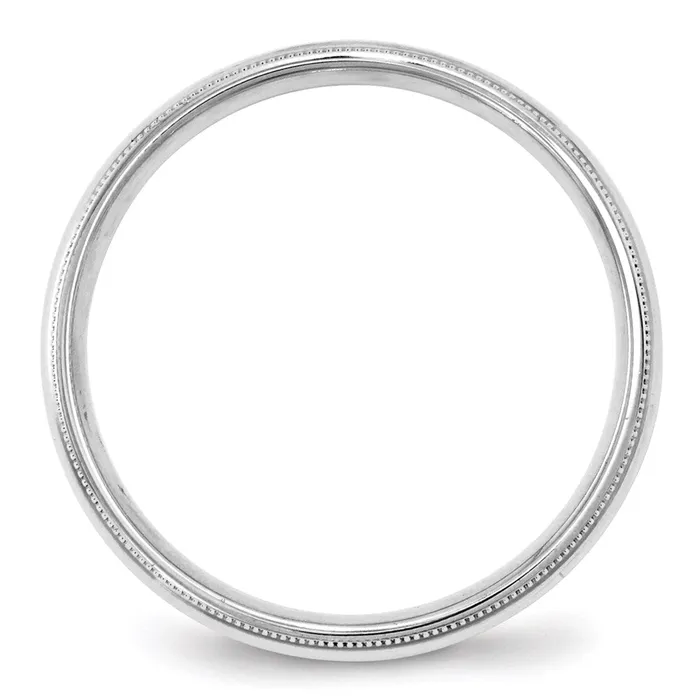 Goldia Rings Solid 18K White Gold 4mm Milgrain Comfort Fit MensWomens Wedding Band Ring Size 95 Goldia Rings Solid 18K White Gold 4mm Milgrain Comfort Fit MensWomens Wedding Band Ring Size 95
