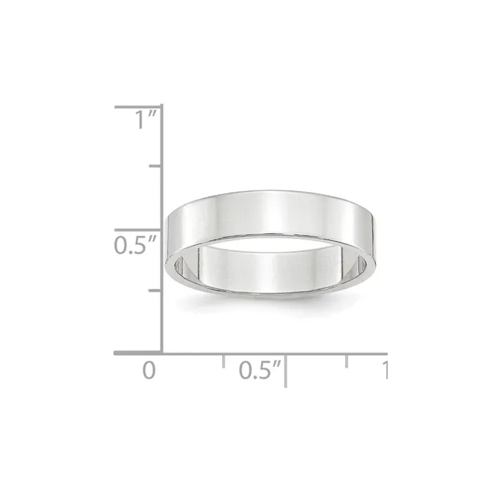 Goldia Rings Solid 18K White Gold 5mm Light Weight Flat MensWomens Wedding Band Ring Size 6 Goldia Rings Solid 18K White Gold 5mm Light Weight Flat MensWomens Wedding Band Ring Size 6
