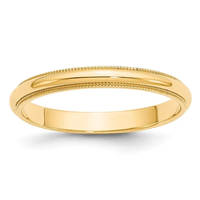 Goldia Rings Solid 18K Yellow Gold 3mm Milgrain HalfRound Wedding MensWomens Wedding Band Ring Size 7 Goldia Rings Solid 18K Yellow Gold 3mm Milgrain HalfRound Wedding MensWomens Wedding Band Ring Size 7