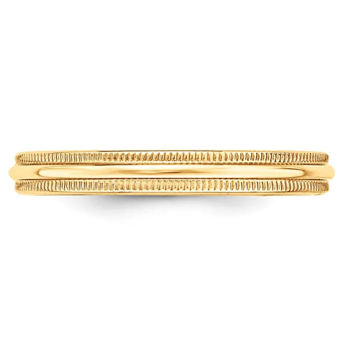 Goldia Rings Solid 18K Yellow Gold 3mm Milgrain HalfRound Wedding MensWomens Wedding Band Ring Size 7 Goldia Rings Solid 18K Yellow Gold 3mm Milgrain HalfRound Wedding MensWomens Wedding Band Ring Size 7