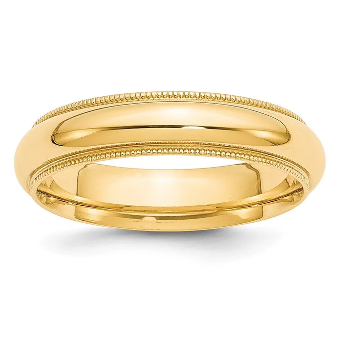 Goldia Rings Solid 18K Yellow Gold 5mm Milgrain Comfort Wedding MensWomens Wedding Band Ring Size 95 Goldia Rings Solid 18K Yellow Gold 5mm Milgrain Comfort Wedding MensWomens Wedding Band Ring Size 95
