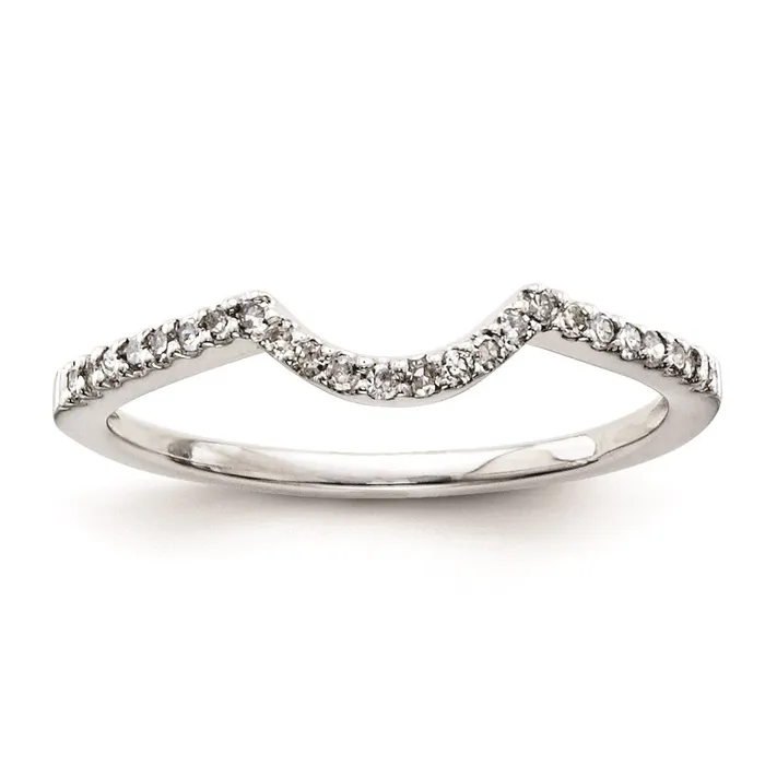 Goldia Rings Sterling Silver Belle Amore Diamond Wedding Band