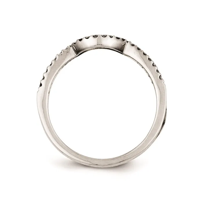 Goldia Rings Sterling Silver Belle Amore Diamond Wedding Band