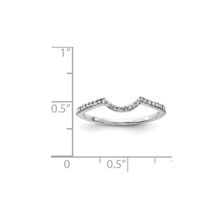 Goldia Rings Sterling Silver Belle Amore Diamond Wedding Band