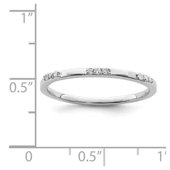 Goldia Rings Sterling Silver Rhodium Plated Diamond Ring