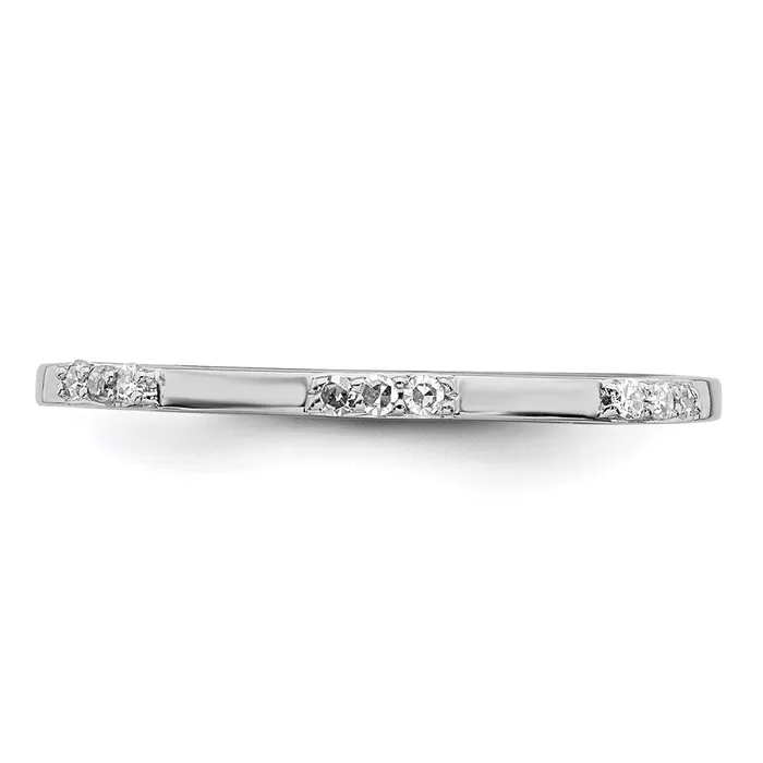 Goldia Rings Sterling Silver Rhodium Plated Diamond Ring