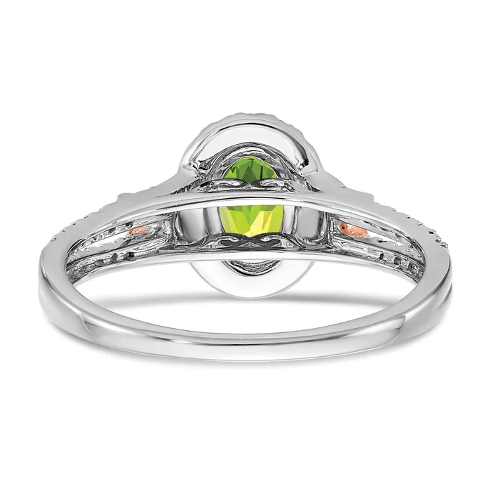 Goldia Solid 14k White Gold Simulated CZ Initial F Ring Rings