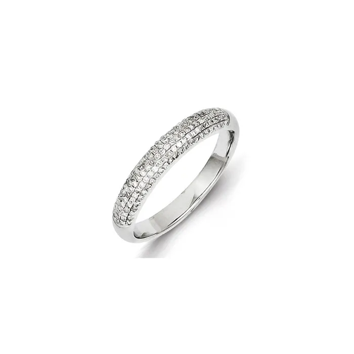 Goldia Sterling Silver Diamond Band Ring Rings