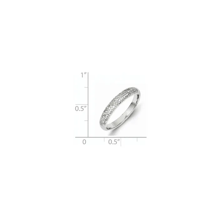Goldia Sterling Silver Diamond Band Ring Rings
