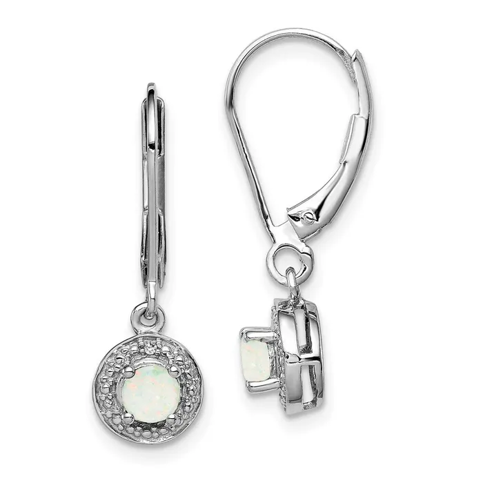 Goldia Sterling Silver Rhodiumplated Diamond u0026 Created Opal Earrings Earrings Goldia Sterling Silver Rhodiumplated Diamond u0026 Created Opal Earrings Earrings