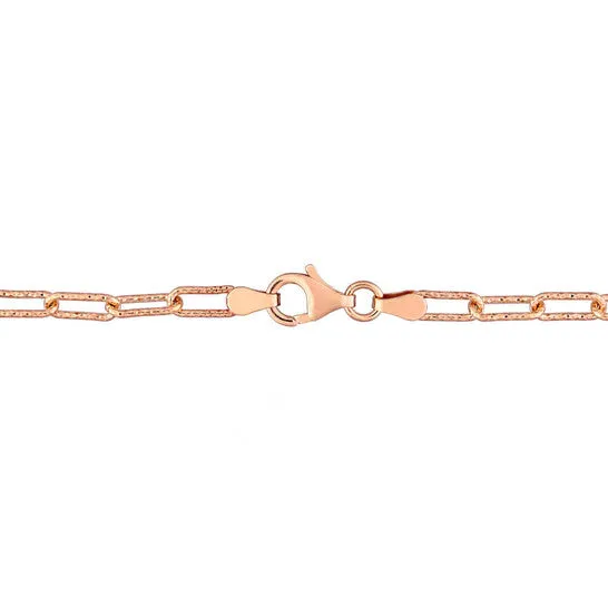 JMS always Bracelets Original AMOUR 35mm Fancy Cut Paperclip Chain Bracelet In Rose Plated Sterling Silver 9 JMS always Bracelets Original AMOUR 35mm Fancy Cut Paperclip Chain Bracelet In Rose Plated Sterling Silver 9