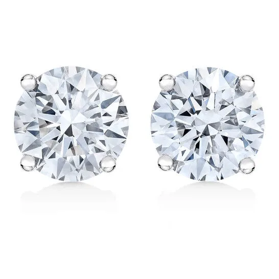JMS always Earrings Original AGS Certified 14K White Gold 10 Cttw 4Prong Set Brilliant RoundCut Solitaire Diamond Push Back Stud Earrings HI Color SI2I1 Clarity JMS always Earrings Original AGS Certified 14K White Gold 10 Cttw 4Prong Set Brilliant RoundCut Solitaire Diamond Push Back Stud Earrings HI Color SI2I1 Clarity