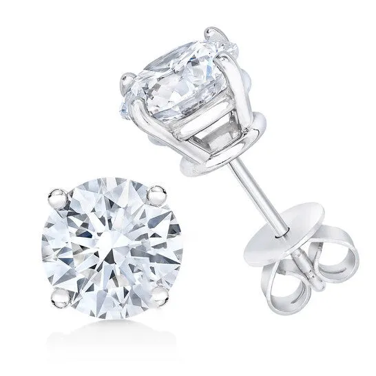 JMS always Earrings Original AGS Certified 14K White Gold 10 Cttw 4Prong Set Brilliant RoundCut Solitaire Diamond Push Back Stud Earrings HI Color SI2I1 Clarity JMS always Earrings Original AGS Certified 14K White Gold 10 Cttw 4Prong Set Brilliant RoundCut Solitaire Diamond Push Back Stud Earrings HI Color SI2I1 Clarity