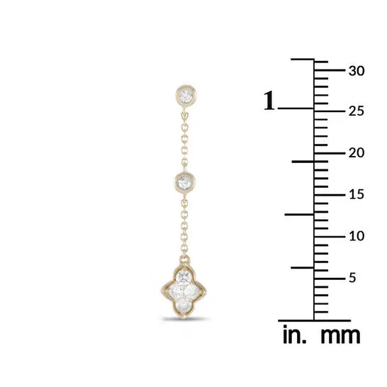 JMS always Earrings Original LB Exclusive 14K Yellow Gold 040 ct Diamond Dangle Earrings
