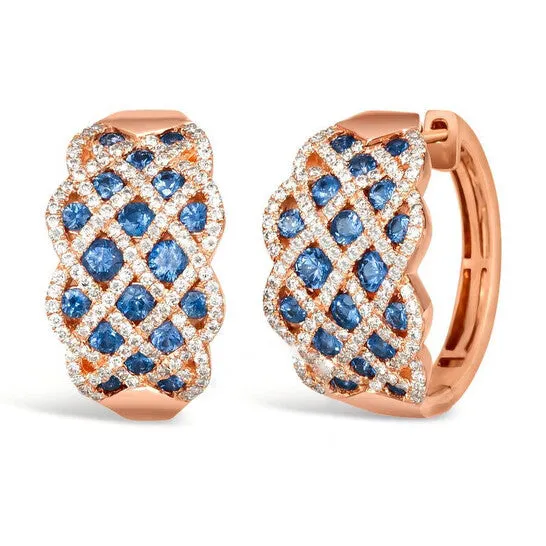JMS always Earrings Original Le Vian Ladies Blueberry Sapphire Earrings in 14K Strawberry Gold JMS always Earrings Original Le Vian Ladies Blueberry Sapphire Earrings in 14K Strawberry Gold