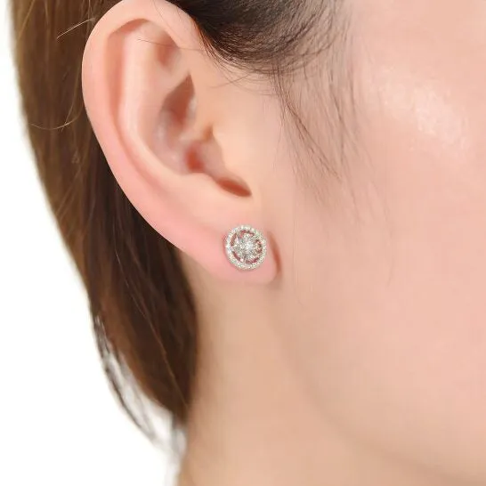 JMS always Earrings Original Megan Walford Sterling Silver Round and Baguette Cubic Zirconia Stud Earrings JMS always Earrings Original Megan Walford Sterling Silver Round and Baguette Cubic Zirconia Stud Earrings