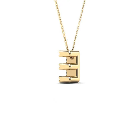 JMS always Necklaces Original Maulijewels 011 Carat Natural Round White Diamond Initial E Pendant Necklace In 14K Yellow Gold With 18 Gold Cable Chain JMS always Necklaces Original Maulijewels 011 Carat Natural Round White Diamond Initial E Pendant Necklace In 14K Yellow Gold With 18 Gold Cable Chain