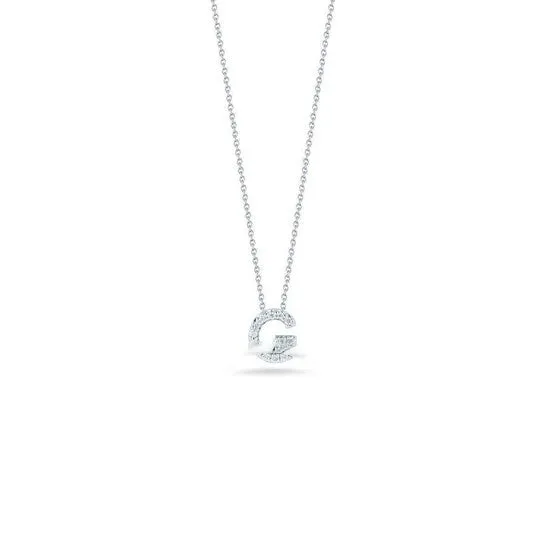 JMS always Necklaces Original Roberto Coin Ladies 18k White Gold White Diamond 1 Band Necklace JMS always Necklaces Original Roberto Coin Ladies 18k White Gold White Diamond 1 Band Necklace
