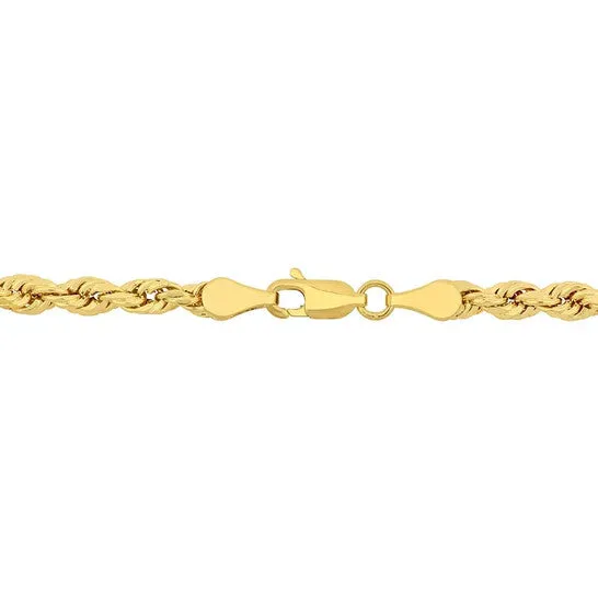 JMS always Original AMOUR 22 Inch Rope Chain Necklace In 14K Yellow Gold 4 Mm Necklaces JMS always Original AMOUR 22 Inch Rope Chain Necklace In 14K Yellow Gold 4 Mm Necklaces