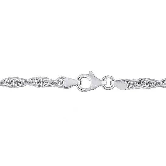 JMS always Original AMOUR 37mm Singapore Necklace In Sterling Silver 24 Necklaces JMS always Original AMOUR 37mm Singapore Necklace In Sterling Silver 24 Necklaces