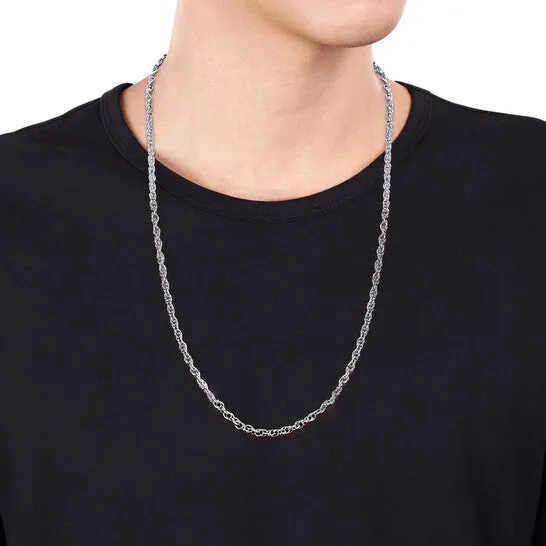 JMS always Original AMOUR 37mm Singapore Necklace In Sterling Silver 24 Necklaces JMS always Original AMOUR 37mm Singapore Necklace In Sterling Silver 24 Necklaces