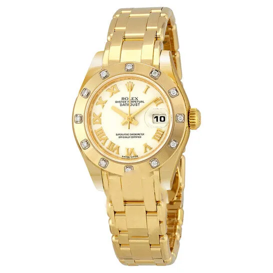 JMS always PreStyled Sets Original Rolex LadyDatejust Pearlmaster White Dial 18K Yellow Gold Automatic Ladies Watch 80318WRPM JMS always PreStyled Sets Original Rolex LadyDatejust Pearlmaster White Dial 18K Yellow Gold Automatic Ladies Watch 80318WRPM