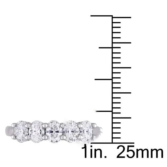 JMS always Rings Original 1 CT TW Oval Cut Diamond SemiEternity Ring in 14k White Gold JMS always Rings Original 1 CT TW Oval Cut Diamond SemiEternity Ring in 14k White Gold