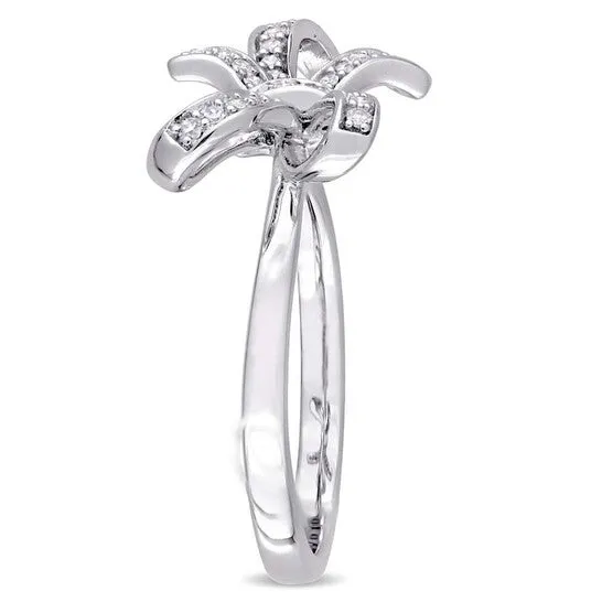 JMS always Rings Original Amour 16 CT TW Diamond Double Knot 10K White Gold Ring JMS always Rings Original Amour 16 CT TW Diamond Double Knot 10K White Gold Ring