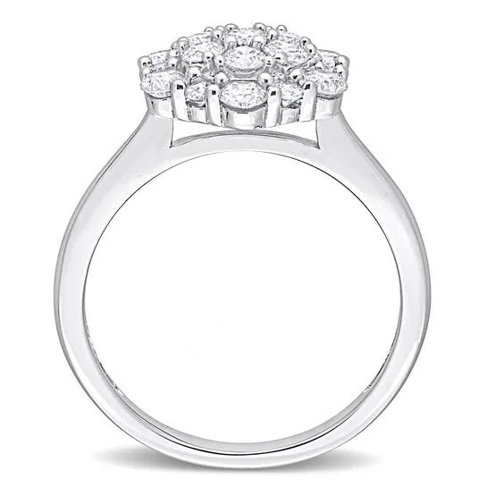 JMS always Rings Original Amour 1 CT TW Diamond Cluster Engagement Ring in 10k White Gold JMS always Rings Original Amour 1 CT TW Diamond Cluster Engagement Ring in 10k White Gold