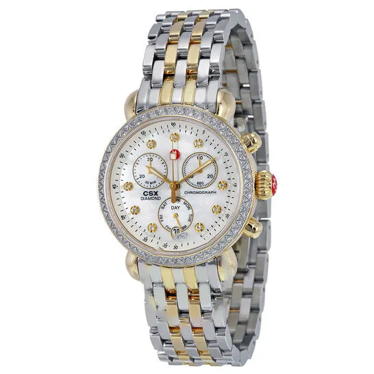 JMS always Rings Original Michele CSX 36 Mother of Pearl Diamond Dial Twotone Ladies Watch MWW03M000158 JMS always Rings Original Michele CSX 36 Mother of Pearl Diamond Dial Twotone Ladies Watch MWW03M000158