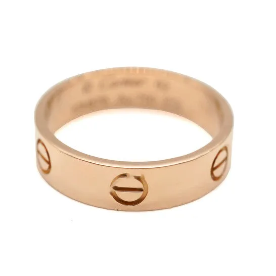 JMS always Rings Original PreOwned Cartier Love Ring in 18k Rose Gold JMS always Rings Original PreOwned Cartier Love Ring in 18k Rose Gold