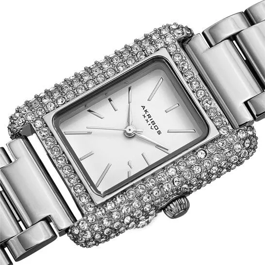 JMS always Watches Original Akribos XXIV Quartz White Dial Ladies Watch AK1108SS JMS always Watches Original Akribos XXIV Quartz White Dial Ladies Watch AK1108SS