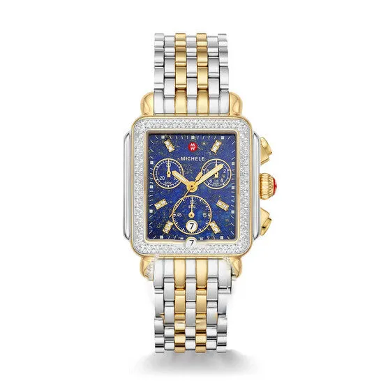 JMS always Watches Original Michele Deco Chronograph Quartz Diamond Blue Dial Ladies Watch MWW06A000790 JMS always Watches Original Michele Deco Chronograph Quartz Diamond Blue Dial Ladies Watch MWW06A000790