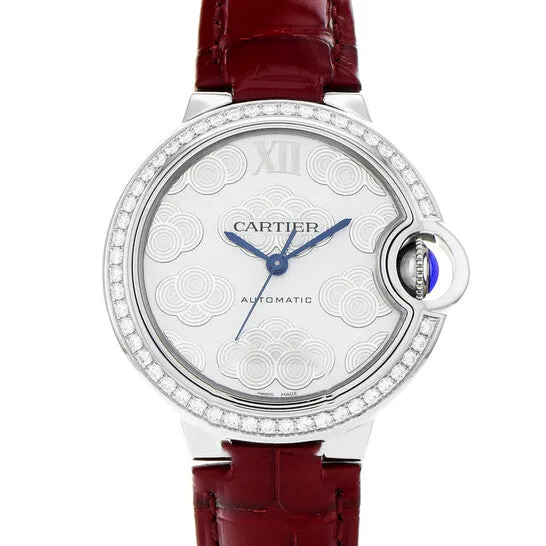 JMS always Watches Original Preowned Cartier Ballon Bleu de Cartier Diamond Silver Flinque Sunray Dial Ladies Watch W4BB0016 JMS always Watches Original Preowned Cartier Ballon Bleu de Cartier Diamond Silver Flinque Sunray Dial Ladies Watch W4BB0016