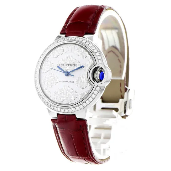 JMS always Watches Original Preowned Cartier Ballon Bleu de Cartier Diamond Silver Flinque Sunray Dial Ladies Watch W4BB0016 JMS always Watches Original Preowned Cartier Ballon Bleu de Cartier Diamond Silver Flinque Sunray Dial Ladies Watch W4BB0016