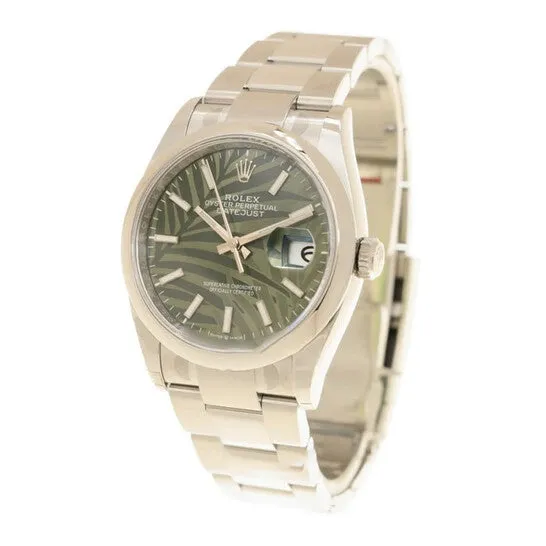 JMS always Watches Original Rolex Datejust 36 Automatic Olive Green Palm Ladies Watch 126200GNSPLMO JMS always Watches Original Rolex Datejust 36 Automatic Olive Green Palm Ladies Watch 126200GNSPLMO