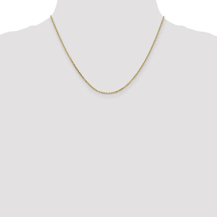 MDS Necklaces 14K Yellow Gold 18 inch 165mm Solid Diamondcut Cable with Lobster Clasp Chain Necklace MDS Necklaces 14K Yellow Gold 18 inch 165mm Solid Diamondcut Cable with Lobster Clasp Chain Necklace