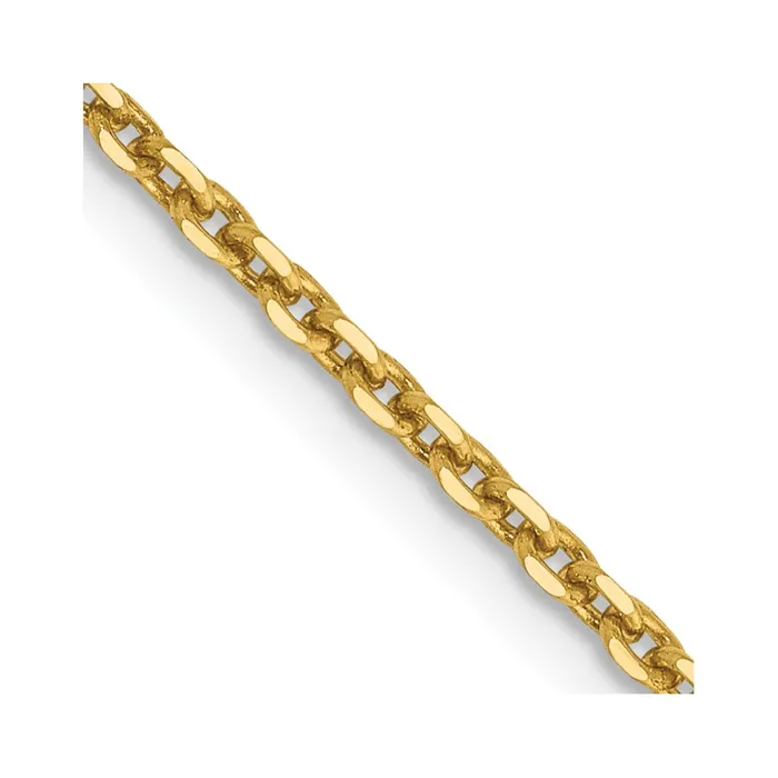 MDS Necklaces 14K Yellow Gold 20 inch 165mm Solid Diamondcut Cable with Lobster Clasp Chain Necklace MDS Necklaces 14K Yellow Gold 20 inch 165mm Solid Diamondcut Cable with Lobster Clasp Chain Necklace