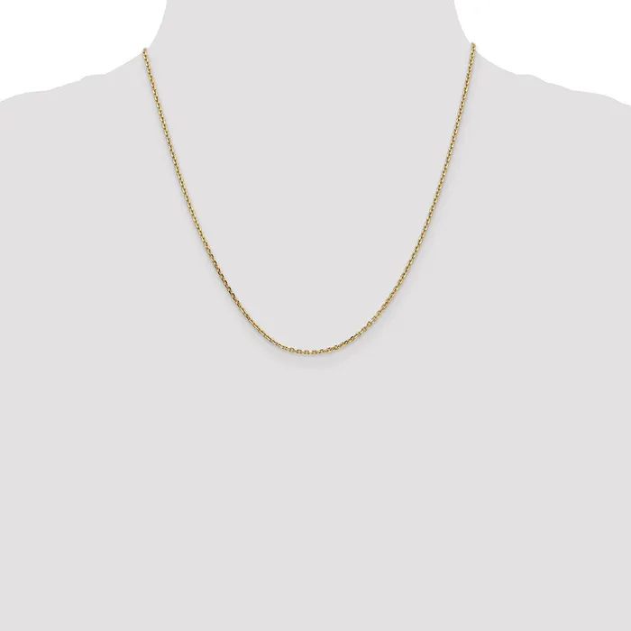 MDS Necklaces 14K Yellow Gold 20 inch 165mm Solid Diamondcut Cable with Lobster Clasp Chain Necklace MDS Necklaces 14K Yellow Gold 20 inch 165mm Solid Diamondcut Cable with Lobster Clasp Chain Necklace