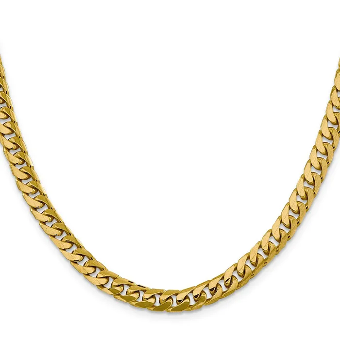 MDS Necklaces 14K Yellow Gold 28 inch 625mm Solid Miami Cuban Link with Lobster Clasp Chain Necklace MDS Necklaces 14K Yellow Gold 28 inch 625mm Solid Miami Cuban Link with Lobster Clasp Chain Necklace
