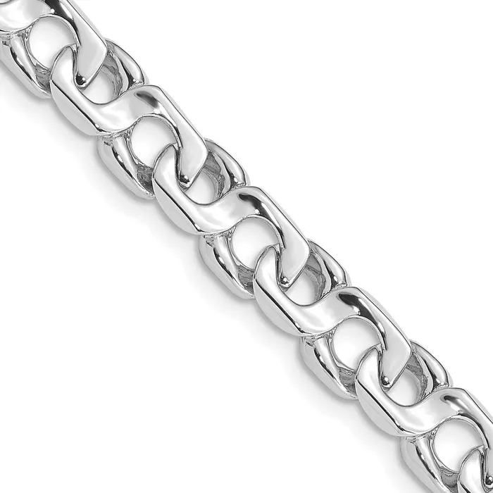 MDS Necklaces Solid 14K White Gold 20 inch 74mm Hand Polished Fancy Link with Fancy Lobster Clasp Chain Necklace MDS Necklaces Solid 14K White Gold 20 inch 74mm Hand Polished Fancy Link with Fancy Lobster Clasp Chain Necklace