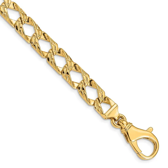MDS Necklaces Solid 14K Yellow Gold 18 inch 86mm Hand Polished Fancy Link with Fancy Lobster Clasp Chain Necklace MDS Necklaces Solid 14K Yellow Gold 18 inch 86mm Hand Polished Fancy Link with Fancy Lobster Clasp Chain Necklace