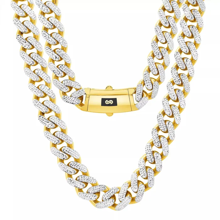 Necklaces 10k Yellow Gold 11mm Monaco Miami Cuban Link Diamond Cut Pave Chain Necklace 20 Goldiacom Necklaces 10k Yellow Gold 11mm Monaco Miami Cuban Link Diamond Cut Pave Chain Necklace 20 Goldiacom