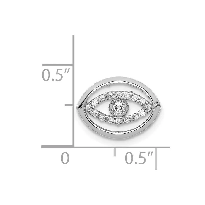 Necklaces 14k White Gold 110ct Diamond Halo Evil Eye Chain Slide Goldiacom