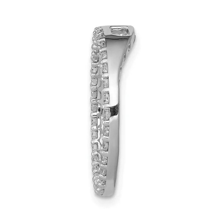 Necklaces 14k White Gold 12ct Real Diamond Circle Chain Slide Goldia